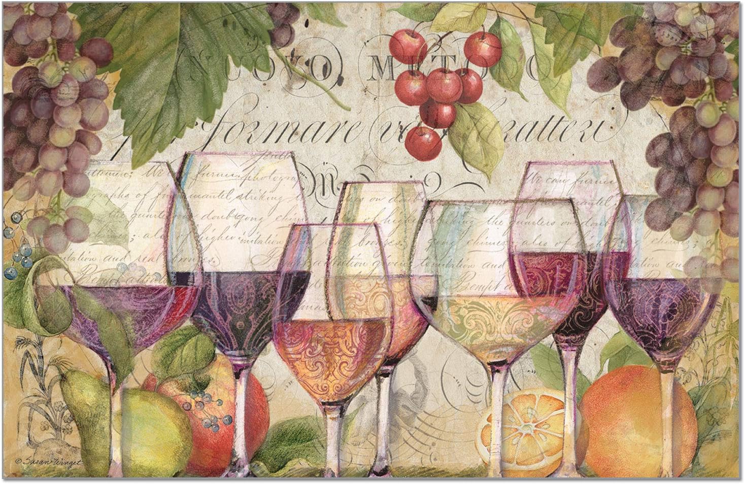 Counterart Wine Country 24 Sheet Premium Reusable Paper Placemat in Resealable Bag 17" x 11" Manufactured in The USA