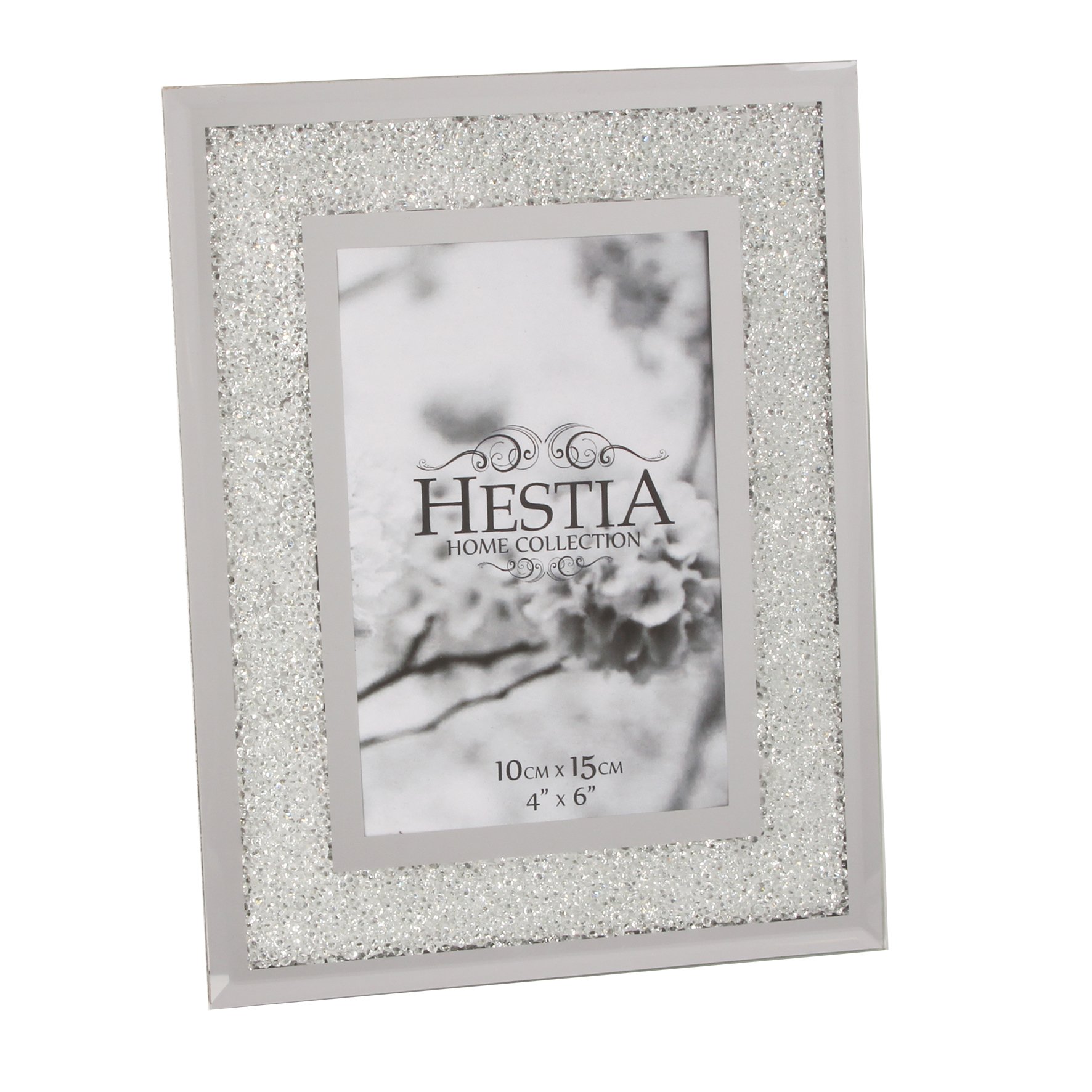 Widdop Silver Crystal Edge Photo Frame 4 x 6 Hestia