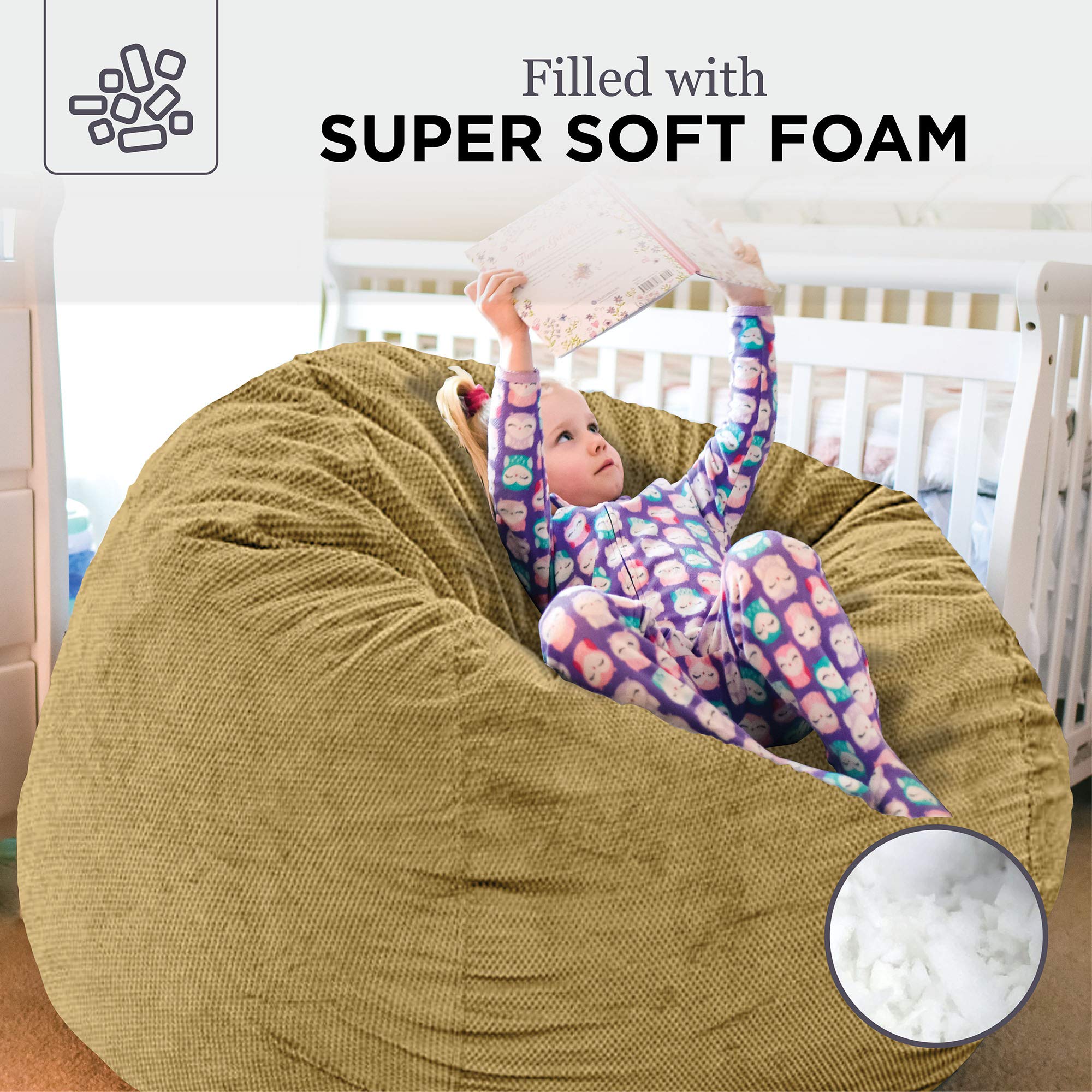 Buy CordaRoy's Chenille Bean Bag Chair, Convertible Chair Folds from