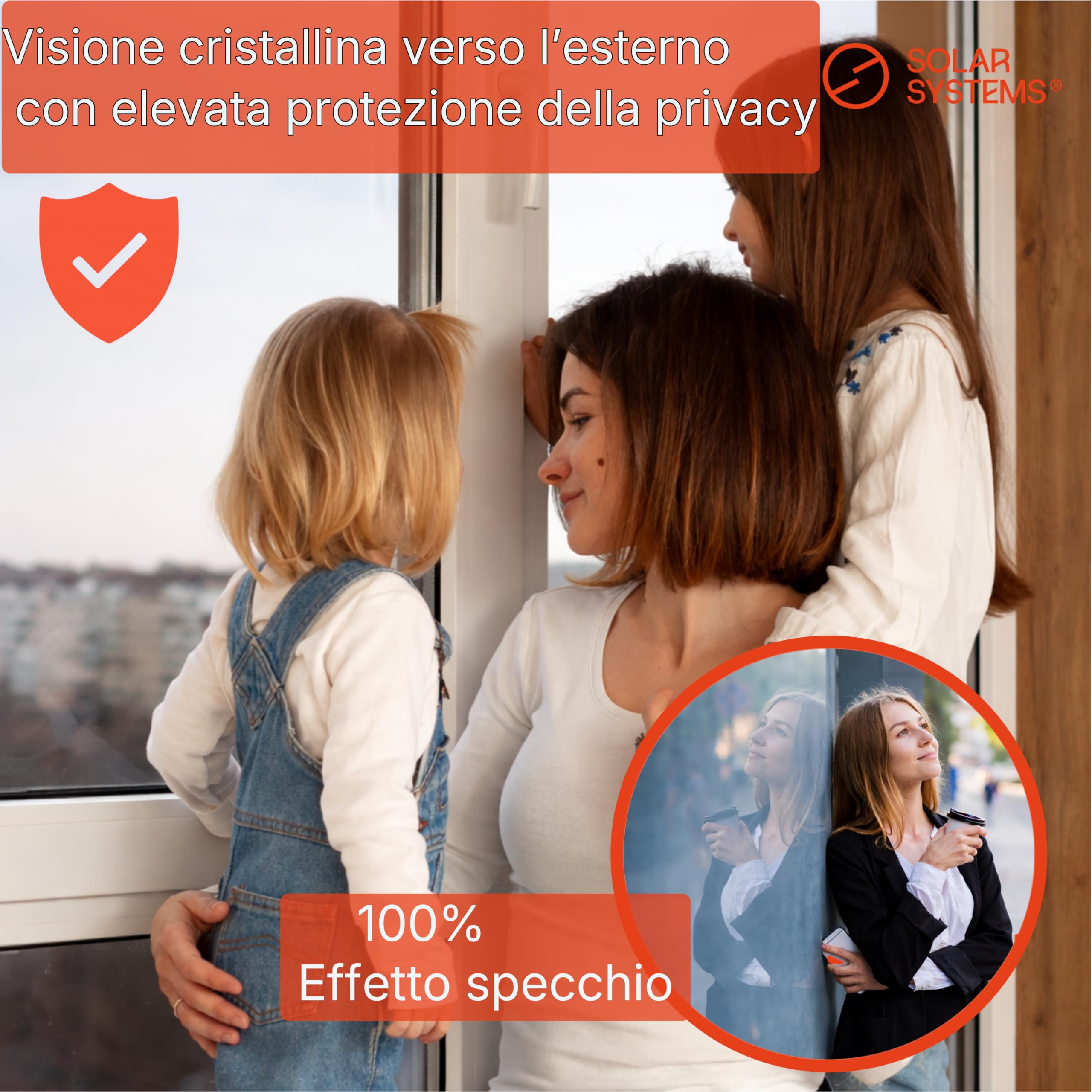 Solar Systems Pellicola per finestre per l'isolamento termico con kit di montaggio - Pellicola solare anti-UV per uso esterno - Pellicola argentata a specchio Autoadesiva 152 x 200