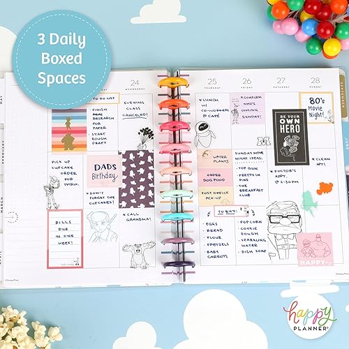 Miniatura 4 de Happy Planner - Agenda diaria de Disney Pixar 2023 para enero de 2023 a diciembre de 2023, agenda diaria, semanal y mensual de 12 meses, diseño