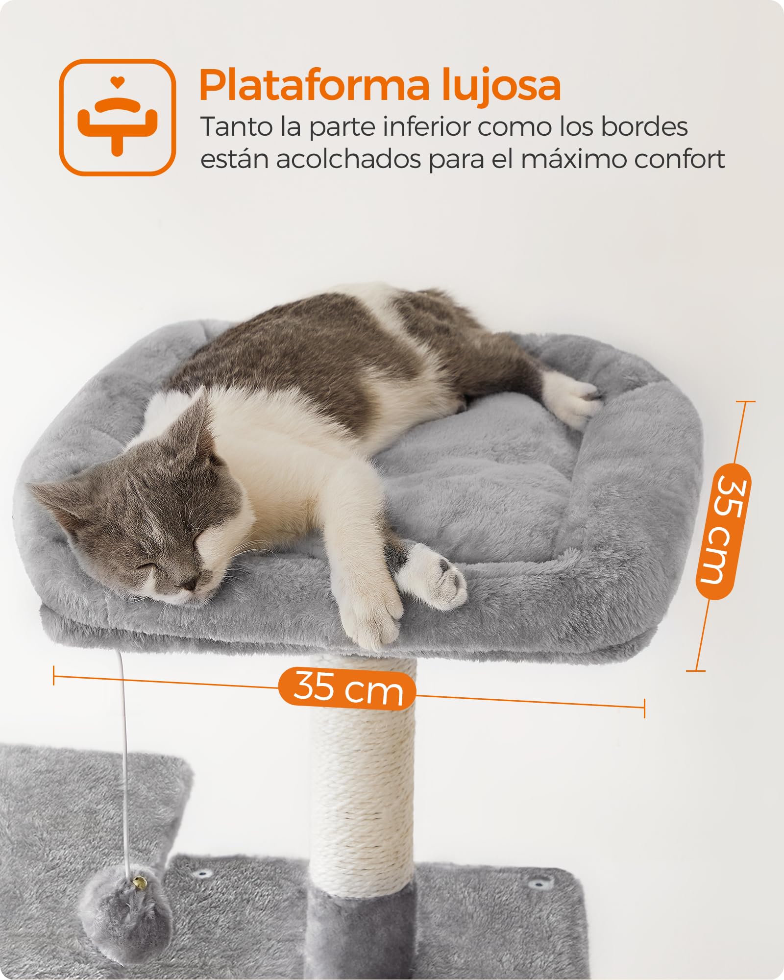 Gatos Accesorios U00c1rbol Rascador Para Gatos PawHut Color Gris