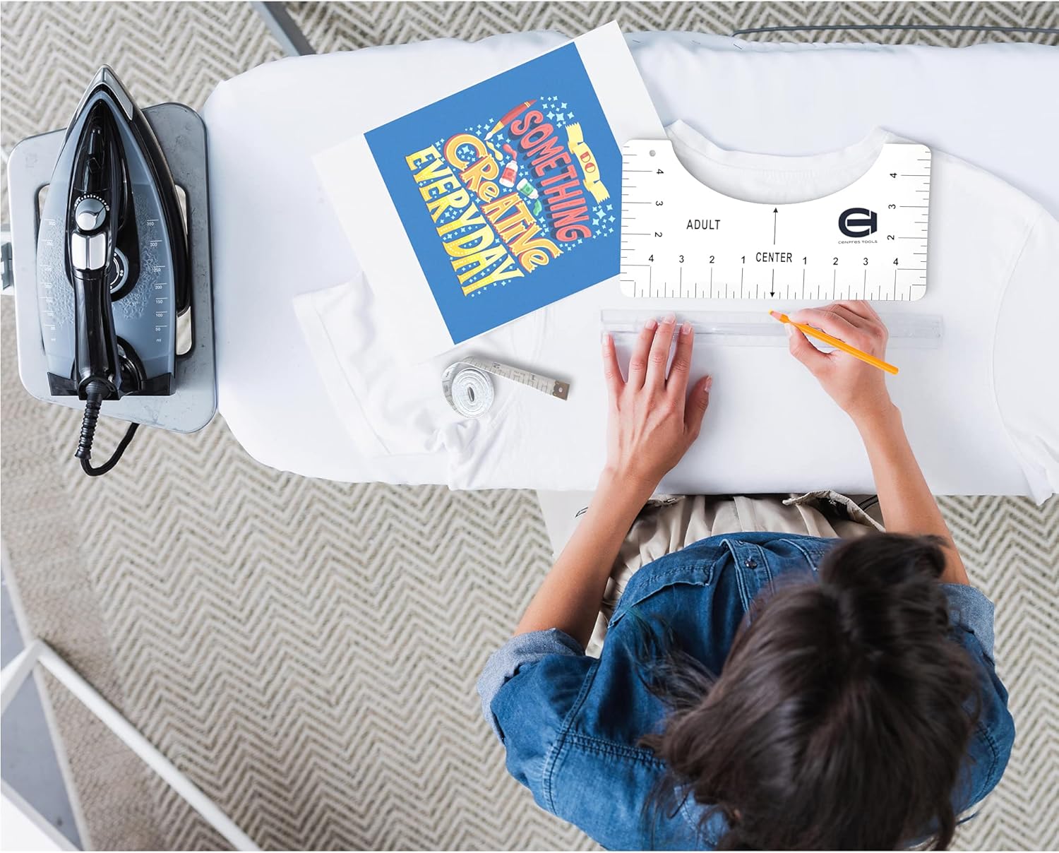 Tshirt Ruler Guide 6pcs for T Shirt Vinyl Alignment | Best Tool for Adult, Youth, Toddler, Infant | Flexible Ruler Accessories for Heat Press Sublimation by Cenpres Tools (Transparent) : Arts, Crafts & Sewing