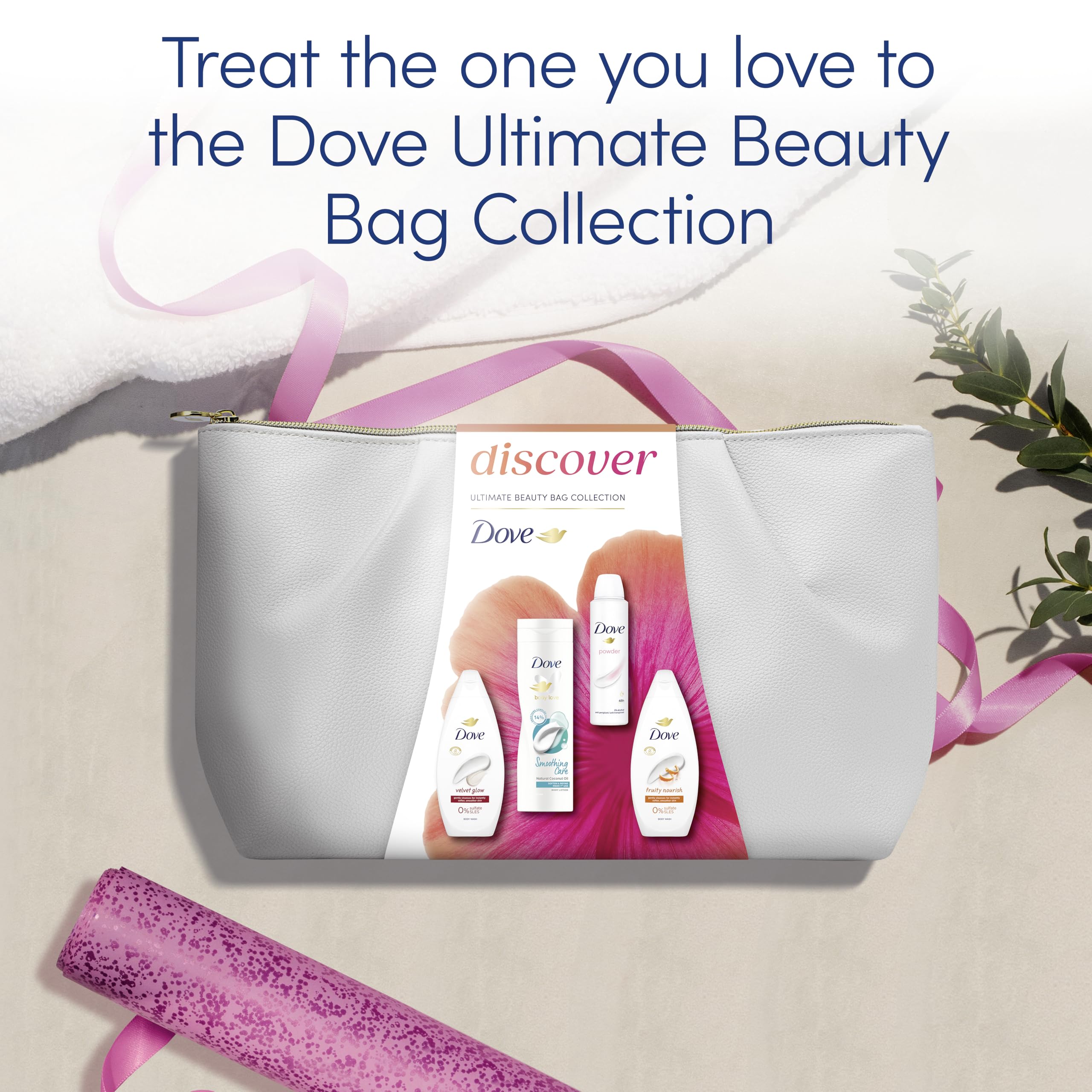 Dove Discover Ultimate Beauty Bag Collection Gift Set 2 body washes, body lotion & anti-perspirant perfect gifts for her 4 piece - Image 3