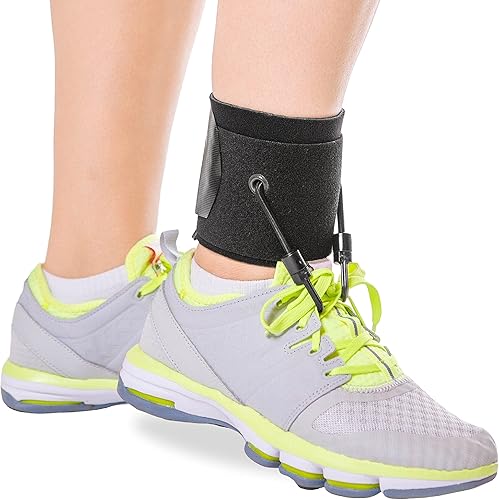 BraceAbility AFO - Férula de zapato suave ajustable de dorsiflexión para neuropatía para caminar soporte de levantamiento de marcha diente de