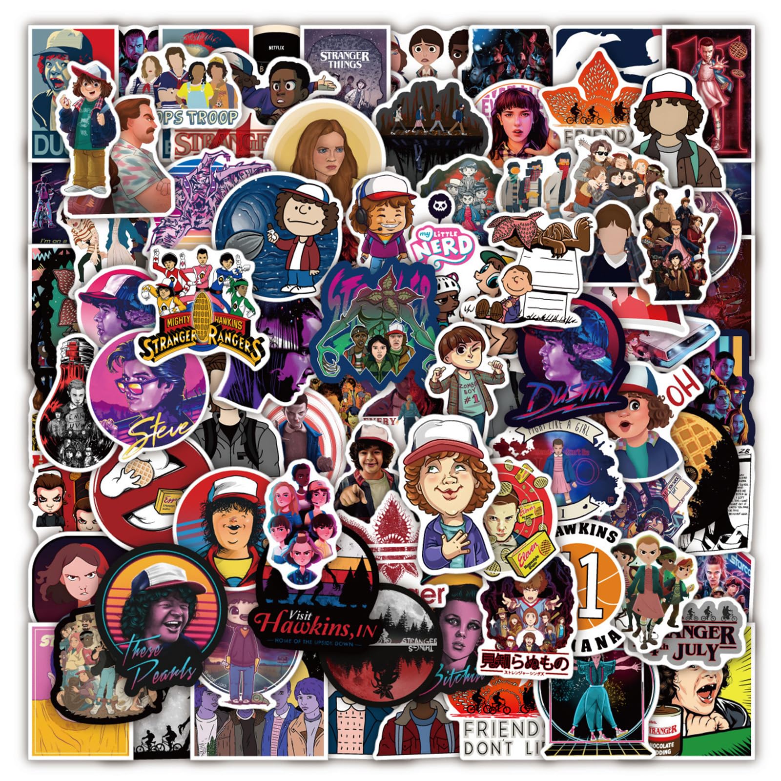 Photo 1 of 100 Pcs TV Series Cool Stickers, Anime Cute Stickers, Suitable for Water Bottles, Laptops, Phones, Tablets, Guitars, Refrigerators, Suitcases, and More.