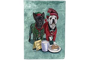 Caroline's Treasures French Bulldog Christmas PJs Garden Flag