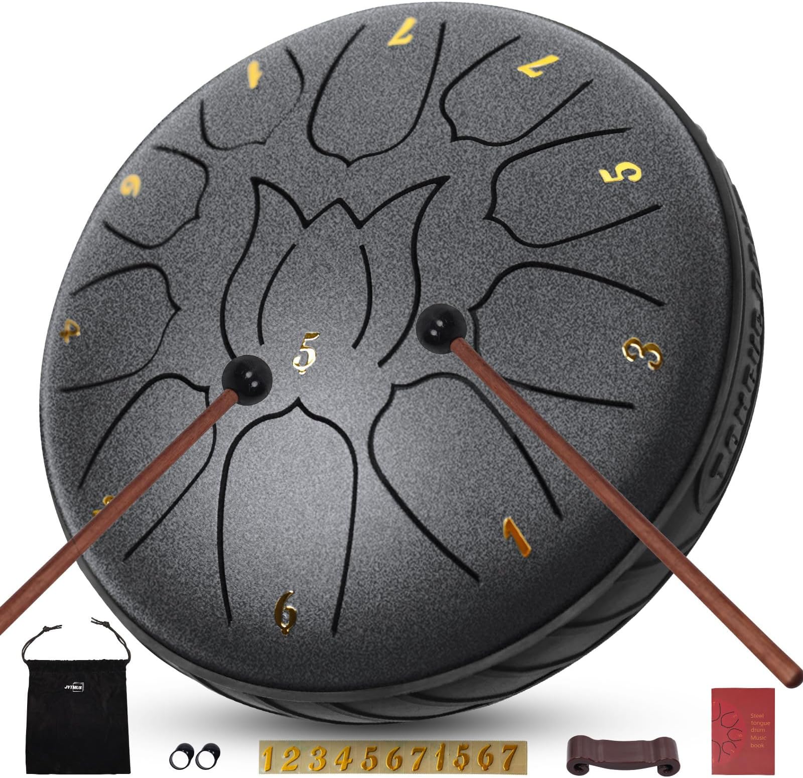 Amazon.com: JYTMUS Steel Tongue Drum 11 Notes 6 Inches Steel Drum with ...