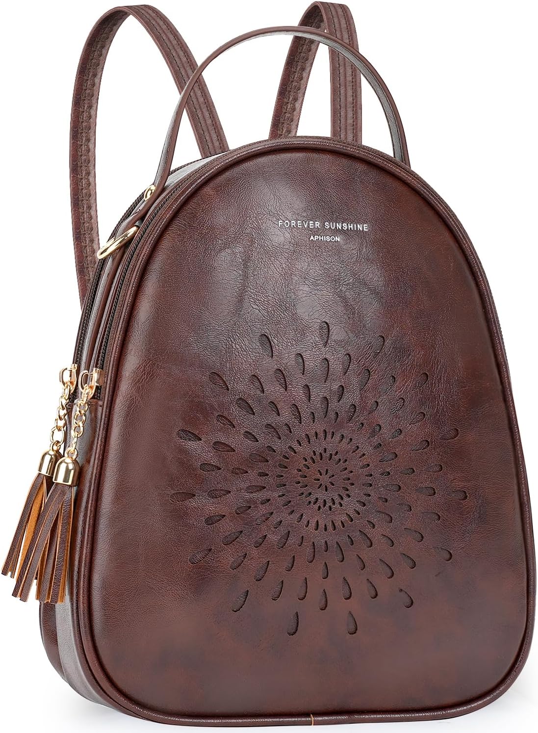 APHISONSmall Backpack Purse for Women Cute Mini Backpacks PU Leather Crossbody Shoulder Bags Multifunctional Handbags