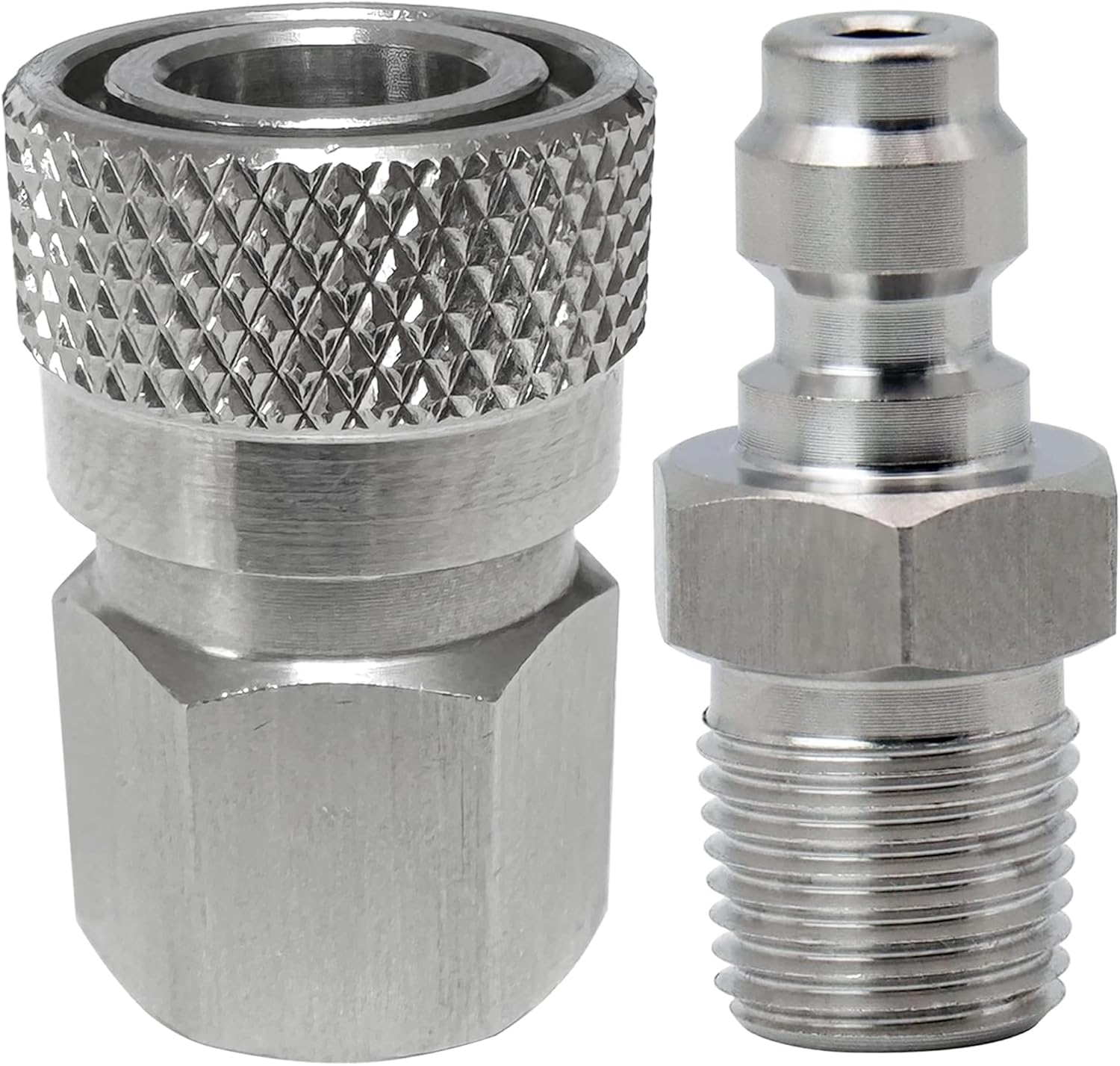 1/8 Inch NPT Female Connector and 8mm Male Plug Fill Nipple Quick-Disconnect Set, Remote Line Male & Female Set for PCP Foster Paintball Airsoft Diving