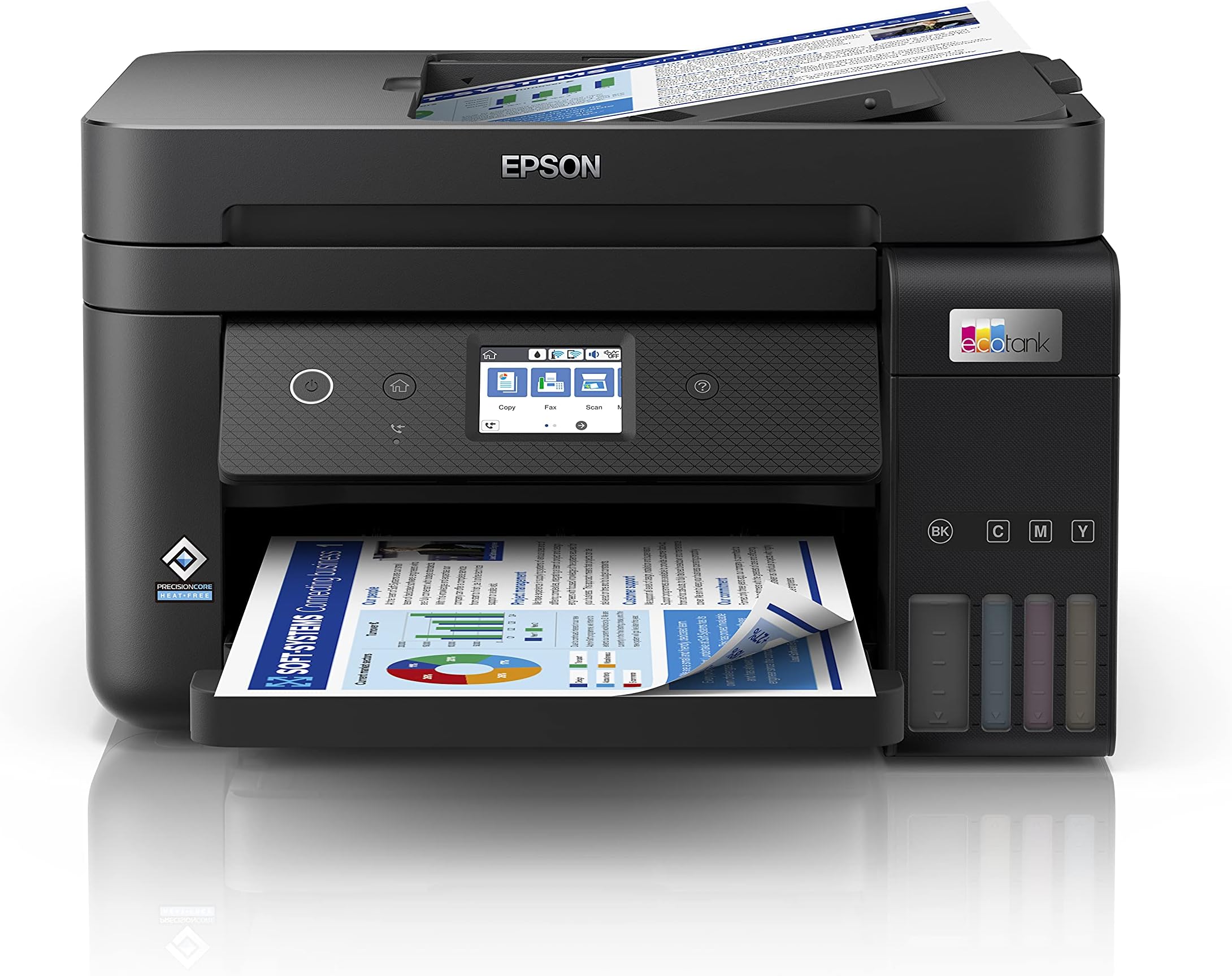EcoTank Business L6290 Wi‑Fi Ink Tank Printer | 4‑in‑1 Print/Scan/Copy/Fax | Auto Duplex | 30‑Sheet ADF | Ultra‑Low‑Cost Printing | Epson Smart Panel | Official UAE Model