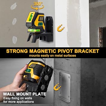 PREXISO Laser Level with Tripod & 2 Plumb Dots, 100Ft Rechargeable Leveler