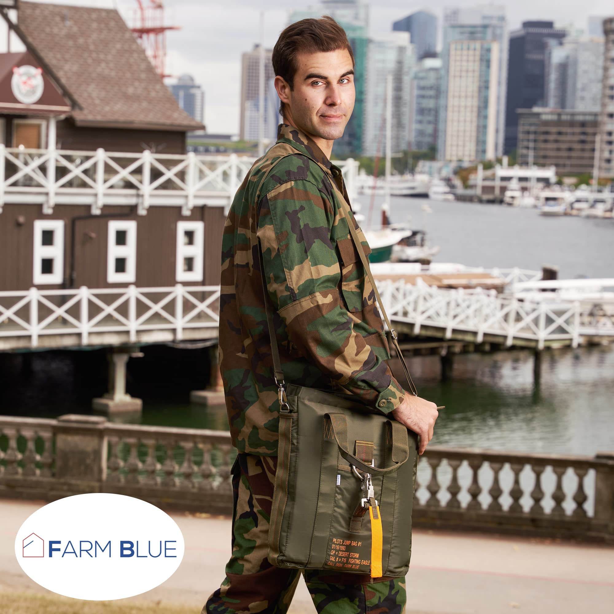 Farm Blue Sac de vol tactique - Sac de casque de pilote de parachute aviateur - Style militaire