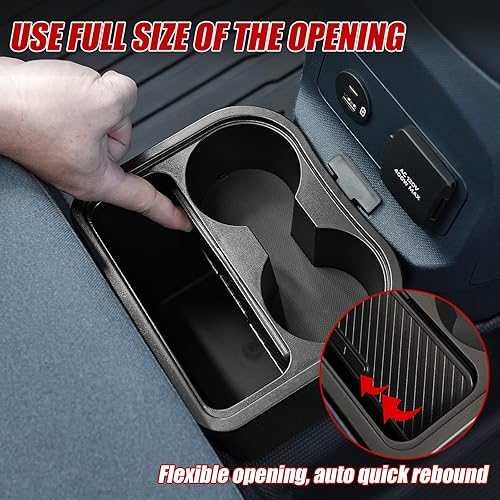 Miniatura 3 de Mabett Bote de basura para Ford Maverick 2025 2024 2023 2022, accesorios multifunción Maverick, cubo de basura con soporte para tazas, caja de