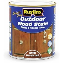 Rustins Quick Dry Outdoor Wood Stain Medium Oak 500ml