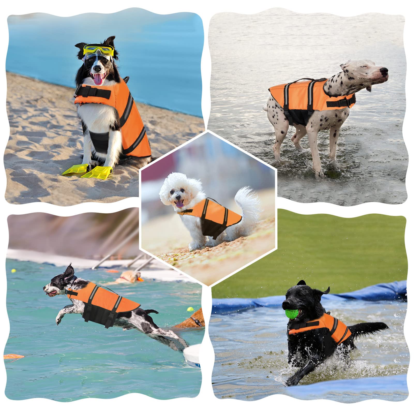 Amazon | Tinsin ペットライフジャケット 犬用ライフジャケット 調節