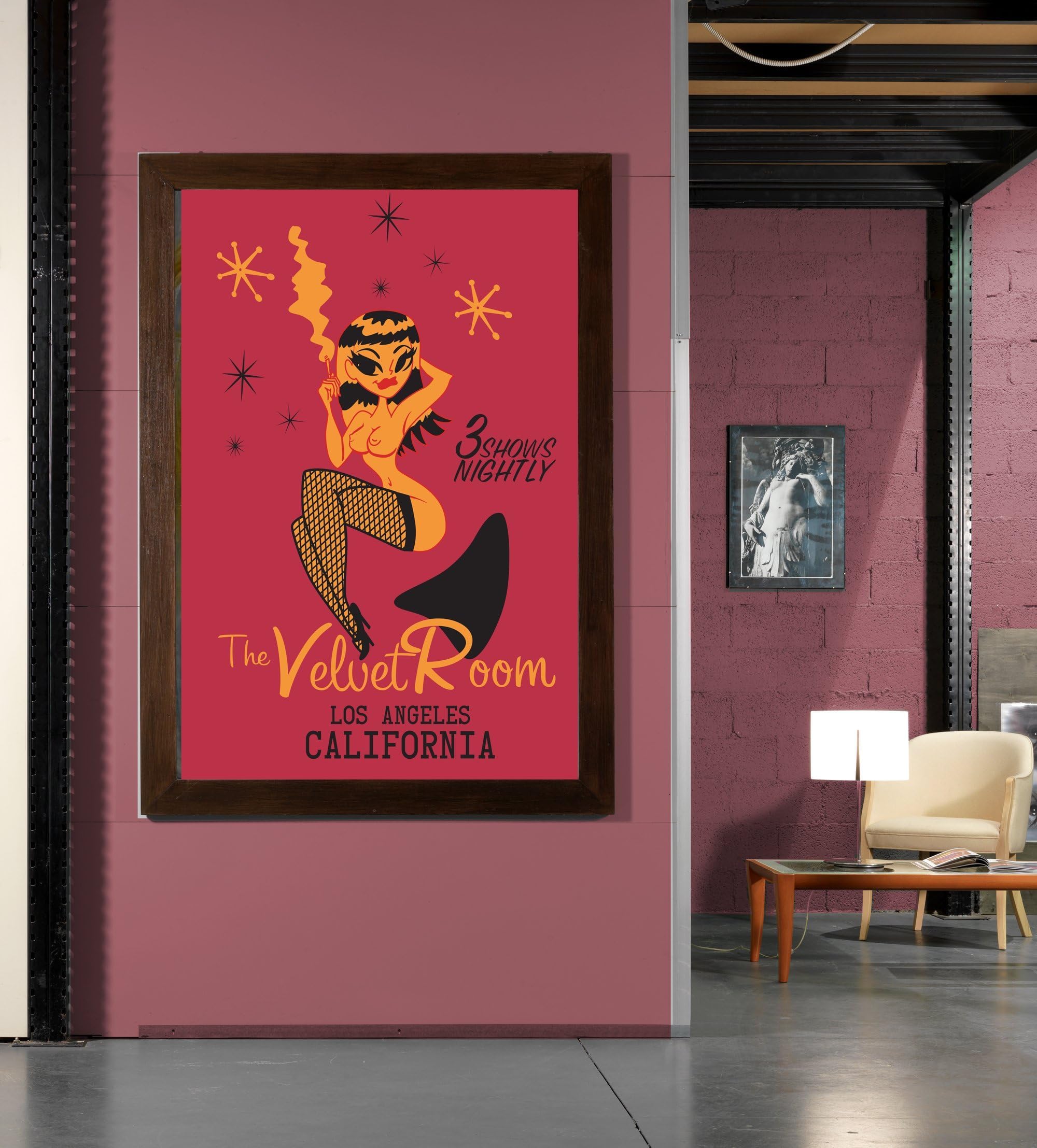 Velvet Room Strip Club Matchbook Vintage Advertising Art Reproduction Men's T-Shirt (13x19 Giclee) 13x19 Giclee