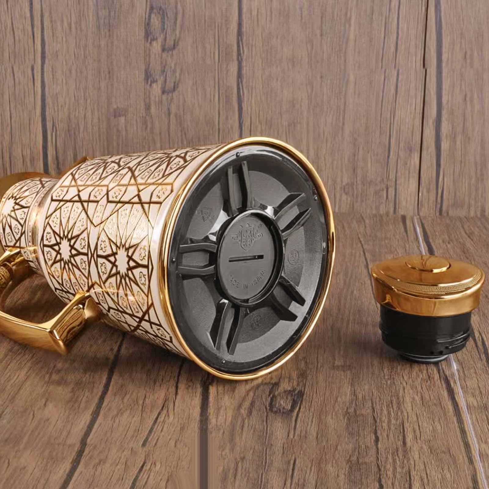 Jarra de café térmica aislada, 33 onzas, cafetera de lujo, estilo árabe, jarra térmica al vacío con aislamiento térmico para café, bebidas frías y calientes, regalo de inauguración de la casa