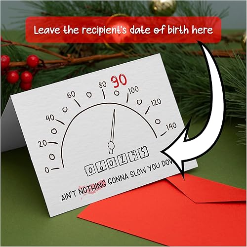 Miniatura 3 de Divertida tarjeta de cumpleaños 90, regalo de decoración feliz para cumpleaños de 90 años para él, ella, hombres, mujeres, tarjeta de humor, plegada