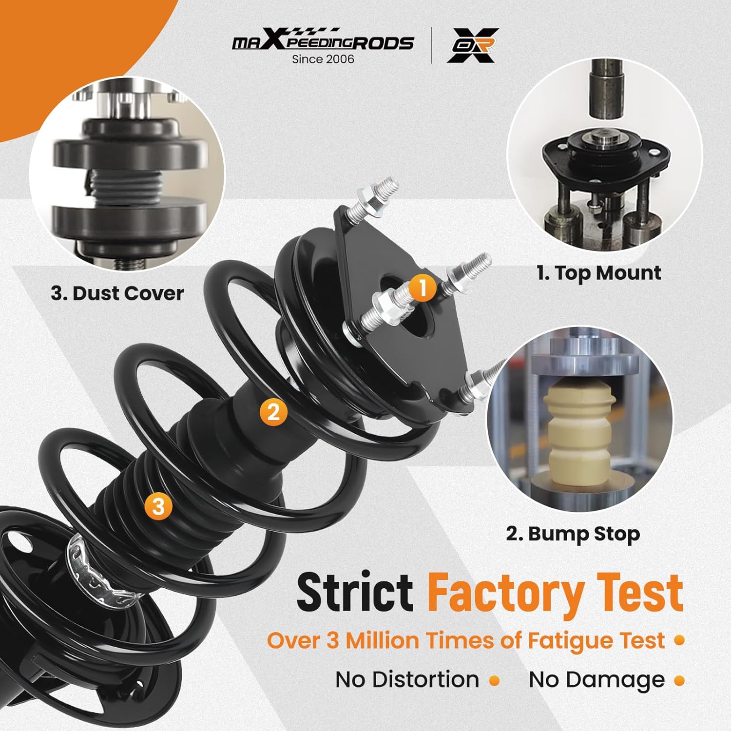 maXpeedingrods 2Pc Front Strut for Ford Explorer AWD 2011-2013, 272621 272620 Complete Shock Absorber Strut w/Coil Spring Assembly