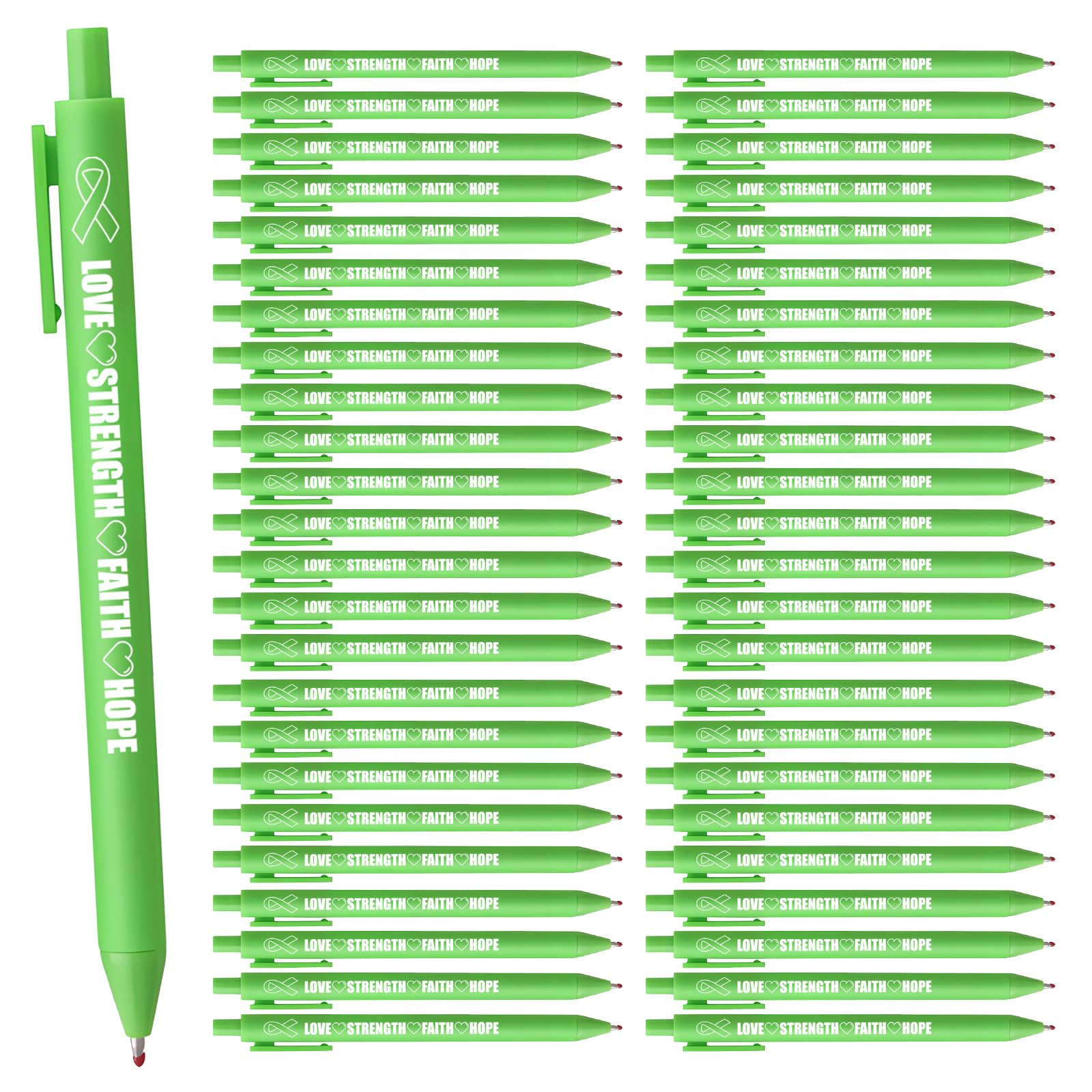 Alodidae Lime Green Ribbon Pens Non Hodgkins Lymphoma Awareness Products Lyme Disease Mental Health Awareness Ballpoint Pen