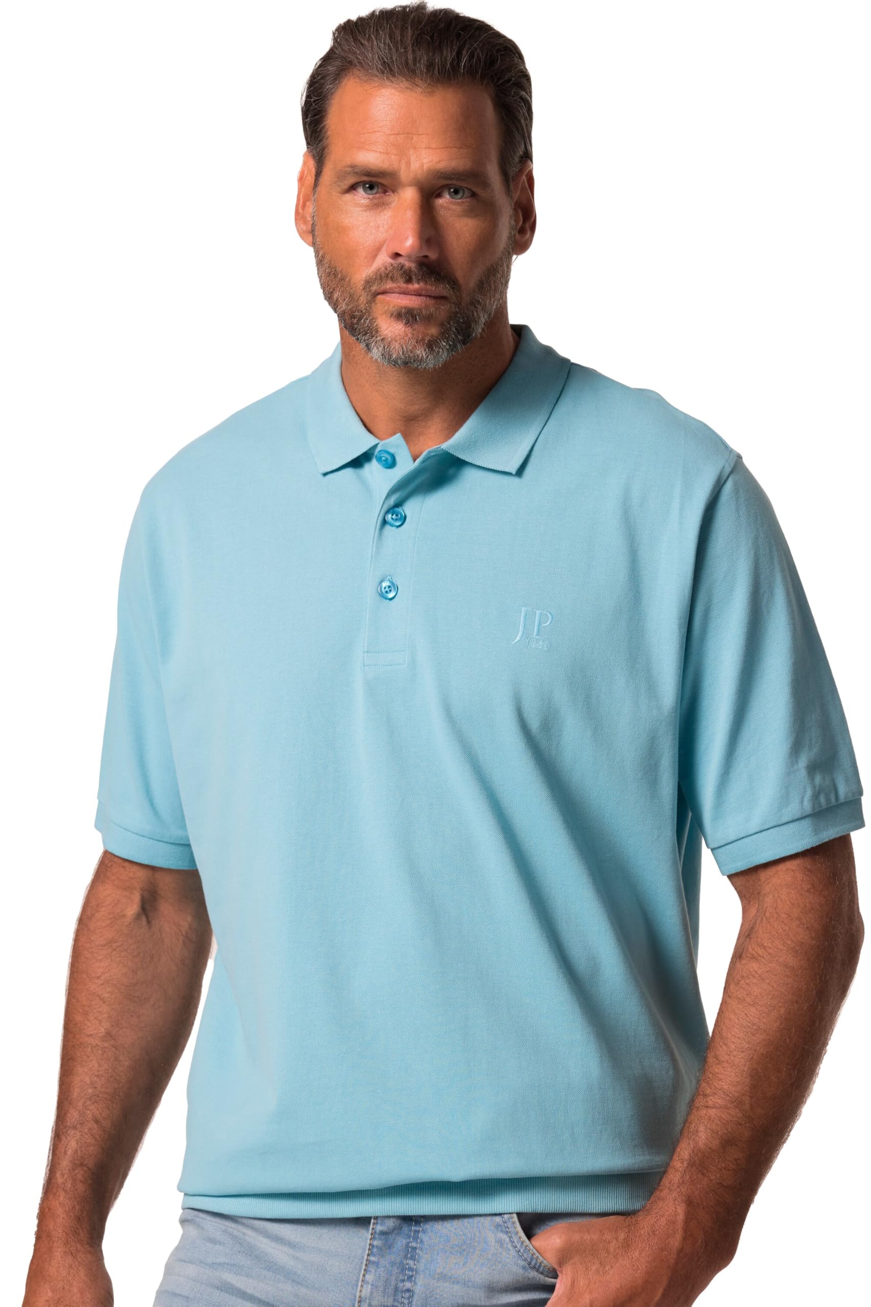 JP 1880 Herren große Größen Übergrößen Menswear L-8XL Poloshirt, Bauchfit, Basic, Halbarm, Piqué 712617