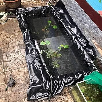 Image ZAAHII Pond Liner Pond Skins for Water Garden Ponds Streams River Slope, black Pond Underlay, Foldable Membrane impermeable, 1x2m 2x2m 2x11m 3x15m 6x8m 8x10m, puncture resistant Image ZAAHII Pond Liner Pond Skins for Water Garden Ponds Streams River Slope, black Pond Underlay, Foldable Membrane impermeable, 1x2m 2x2m 2x11m 3x15m 6x8m 8x10m, puncture resistant