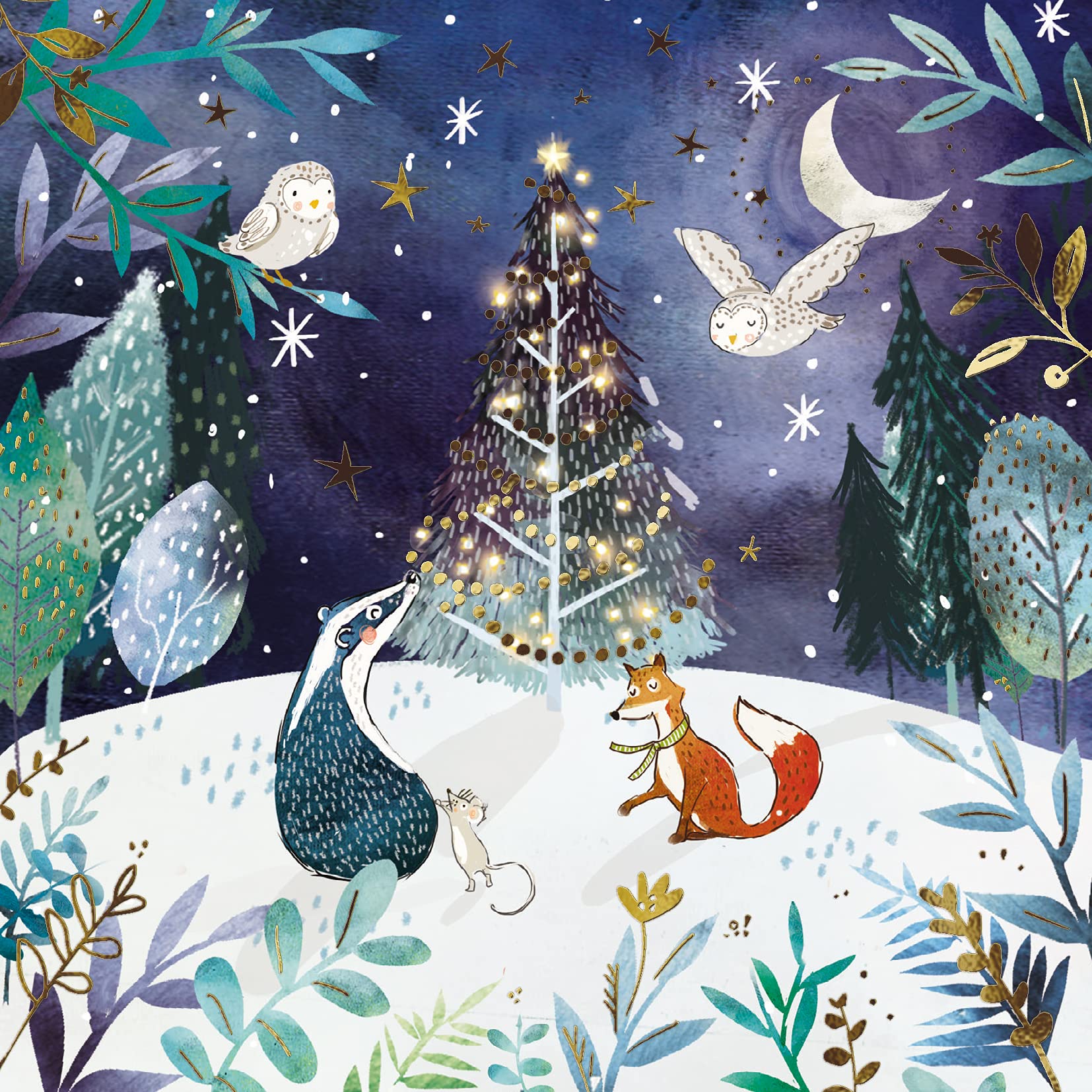 By The Fireplace Weihnachtskarten Von Ling Design – Motiv B, 6 Stück Für Wohltätige Zwecke