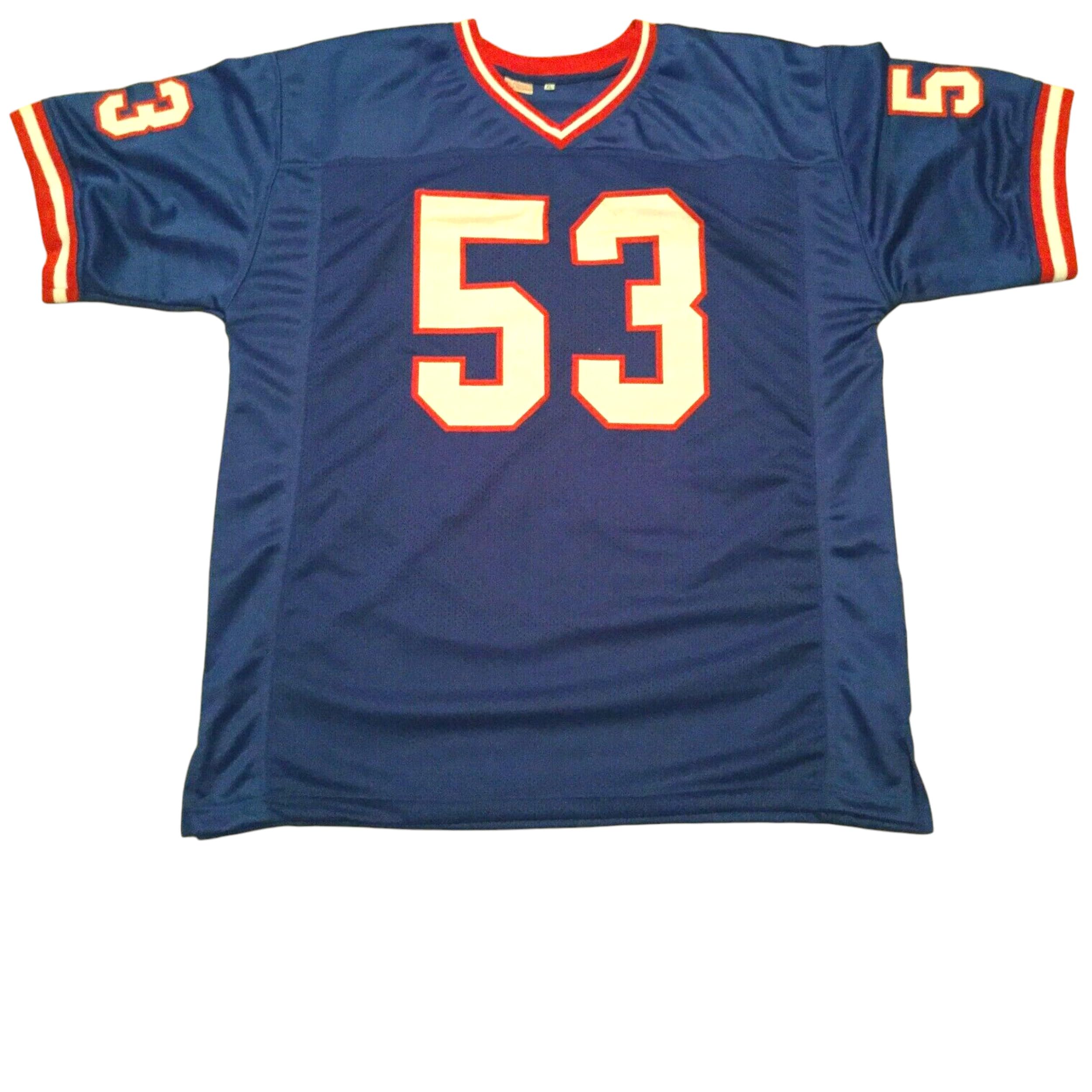 Generic Harry Carson Blue Jersey Stitched Custom Football New No Brand/Logos (US, Alpha, X-Large, Regular, Regular, Blue)