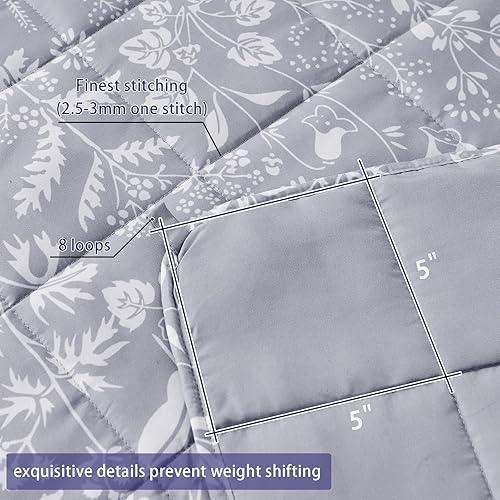 Vista 371 de yescool - Manta con peso, 10 libras, fresca, transpirable, con cuentas de cristal prémium, lavable a máquina, para dormir, 90-110 libras, 41 x 60