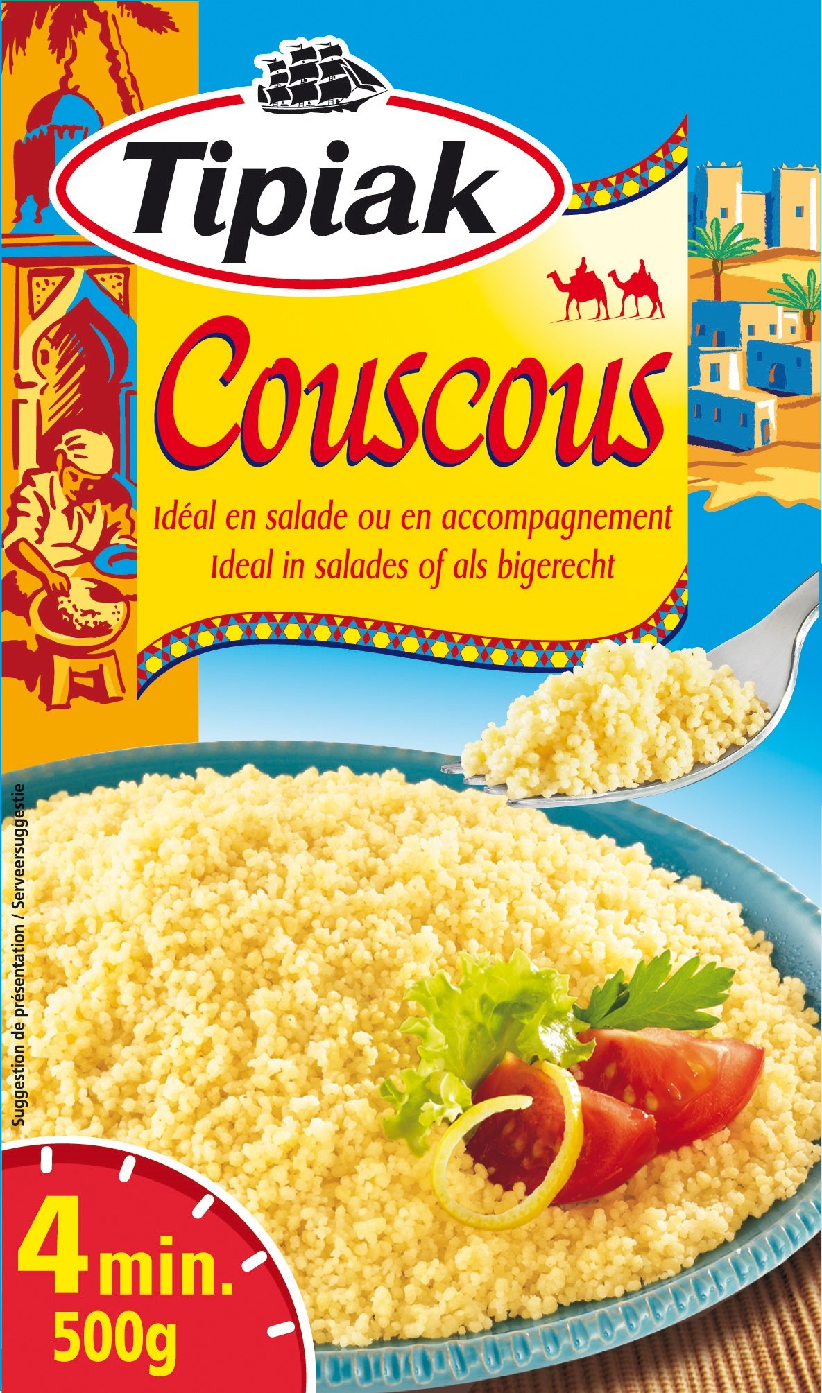 Tipiak Couscous Standard Medium, 100% grano duro selezionato in 4 minuti, confezione da 12 (12 x 500 g)