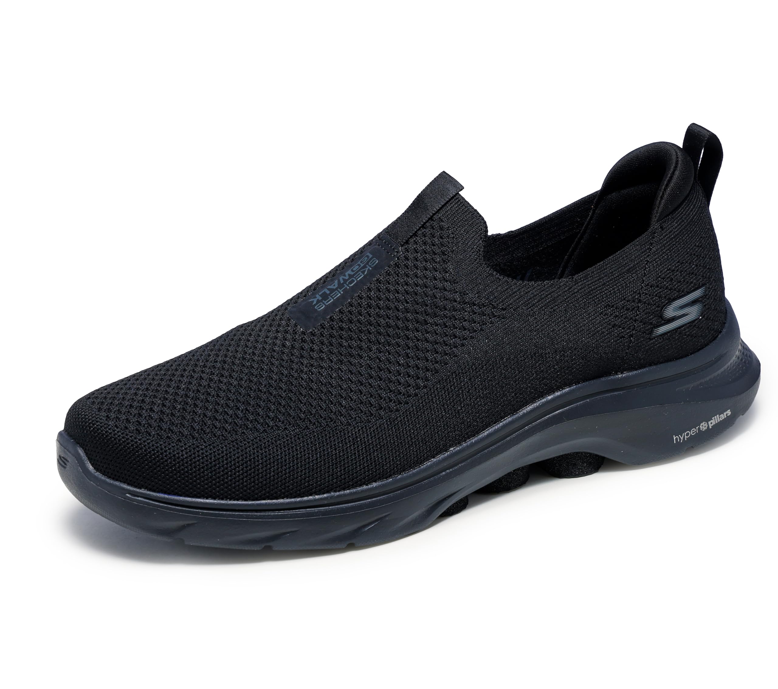 Skechers Men's Go Walk 7 Sneaker, Black Textile, 9.5 UK