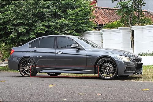 Miniatura 2 de NINTE Faldas laterales para BMW Serie 3 F30 F31 2012-2018 con parachoques M-Sport ABS negro mate panel basculante lateral borde de extensión