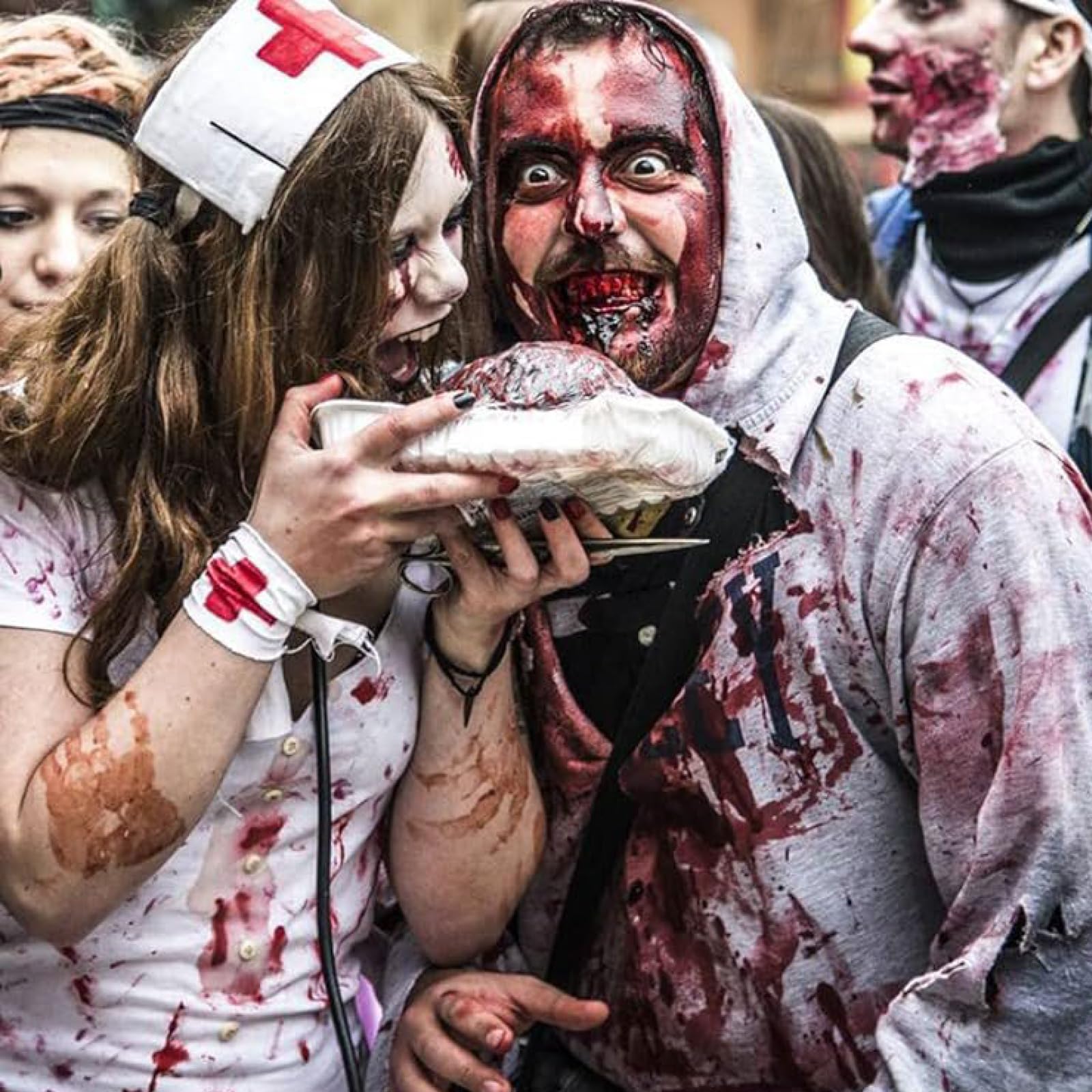Sztuczna krew do twarzy i ubrań, butelka z rozpylaczem, zmywalna, idealna na Halloween, makijaż dla wampirów i zombie, dorosłych i dzieci