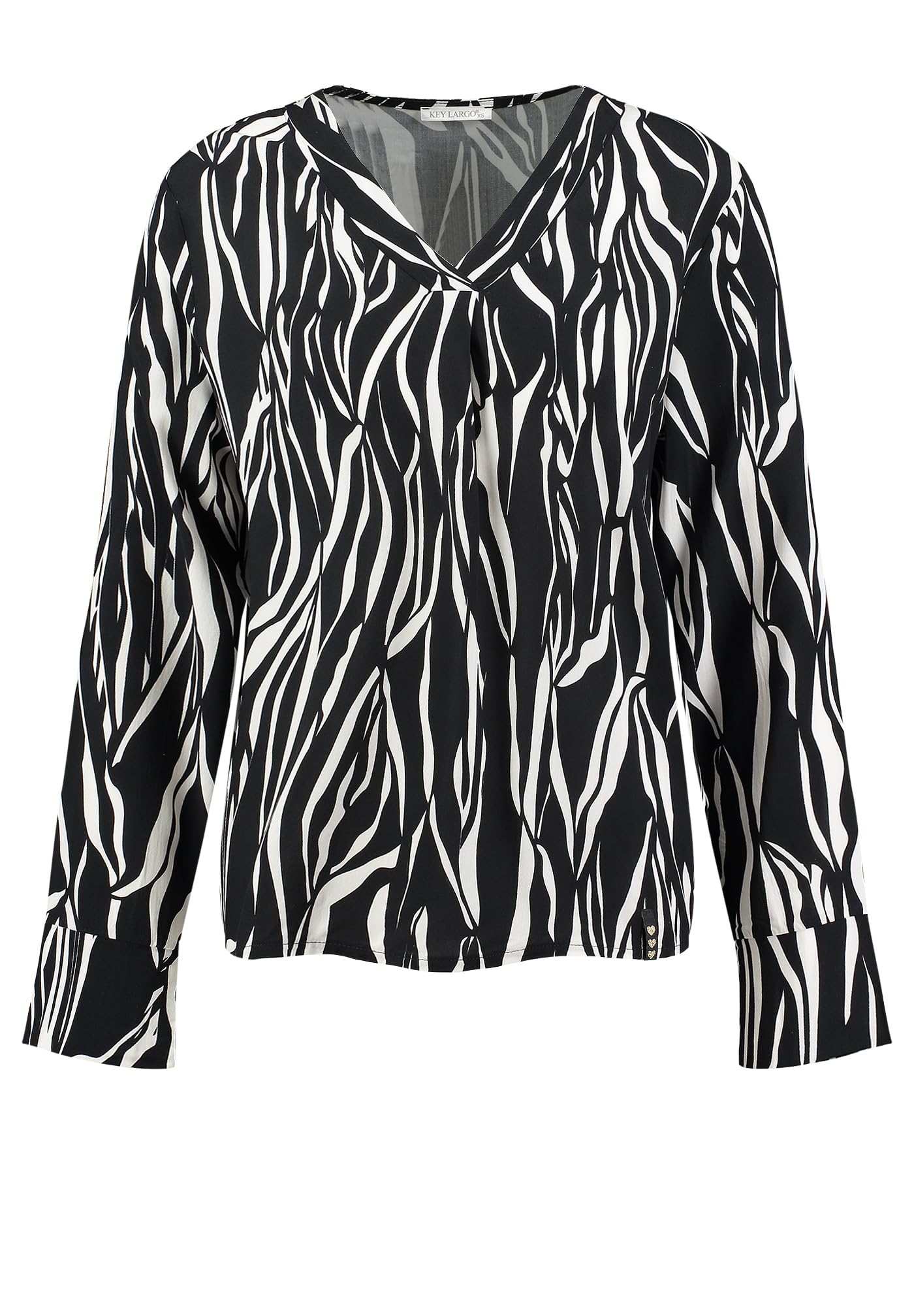 Key Largo Damen Tamara v-Neck Bluse, Black (1100), X-Large