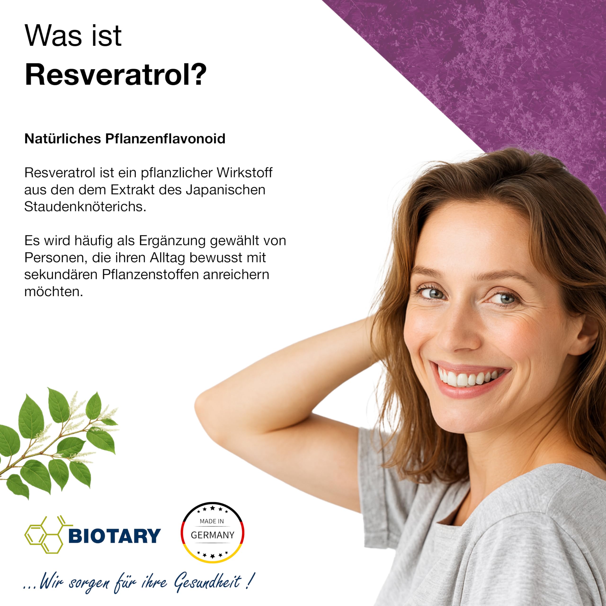 Resveratrol 120 Kapseln 500 mg pro Kapsel aus 98% Trans Resveratrol japanischem Staudenknöterich Wurzelextrakt inklusive Pillenbox 4 Monate Vorrat 100% vegan reine Rezeptur geprüfte Qualität