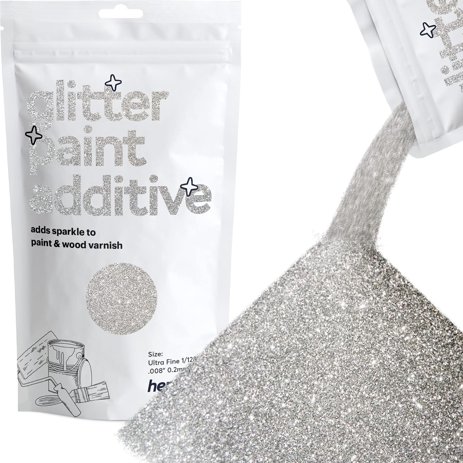 Hemway Glitter Paint Additive 100g / 3.5oz Crystals for Acrylic