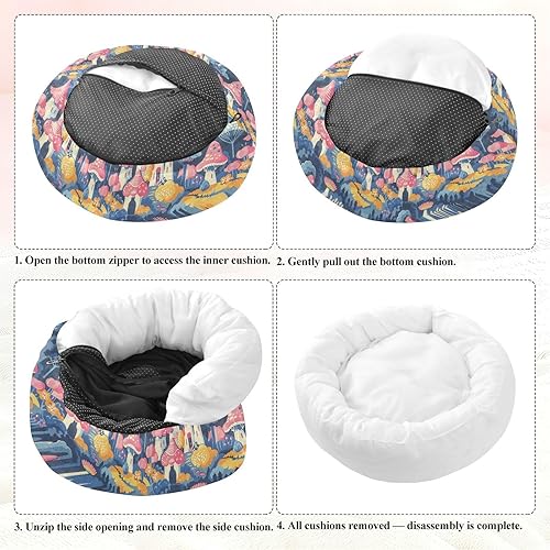 Miniatura 8 de Fairyland - Camas para perros cálidas y suaves para mascotas, cama de cueva para perros de tamaño extra pequeño, suministros para mascotas, cama