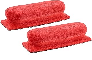 Dura-Gold Pro Series Rectangle 5" x 1-3/4" Hand Sanding Block Base Handle with Hook & Loop Backing, 2 Pack - Attach Pad to Contoured 5" Sanding Blocks Sandpaper - Sand Wood Woodworking Furniture Paint