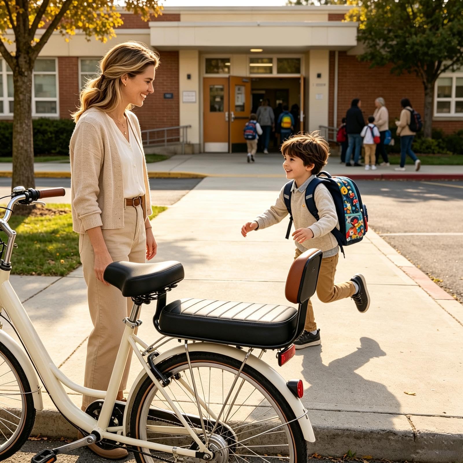 Seggiolino posteriore da bici per bambini Cuscino di Ricambio Sicuro e | Con Schienale Antiscivolo Bambini Per Bambini, Ragazzi E Giovani Ciclismo Su Strade All'Aperto Per Lunghi Tr
