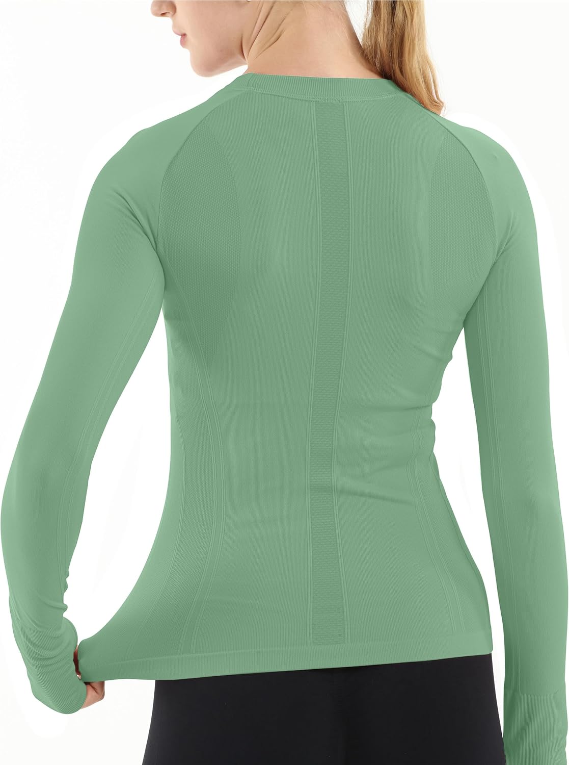 MathCat Seamless Workout Shirts for Women Long Sleeve Yoga Tops Sports Running Shirt Breathable Athletic Top Slim Fit XS-XL