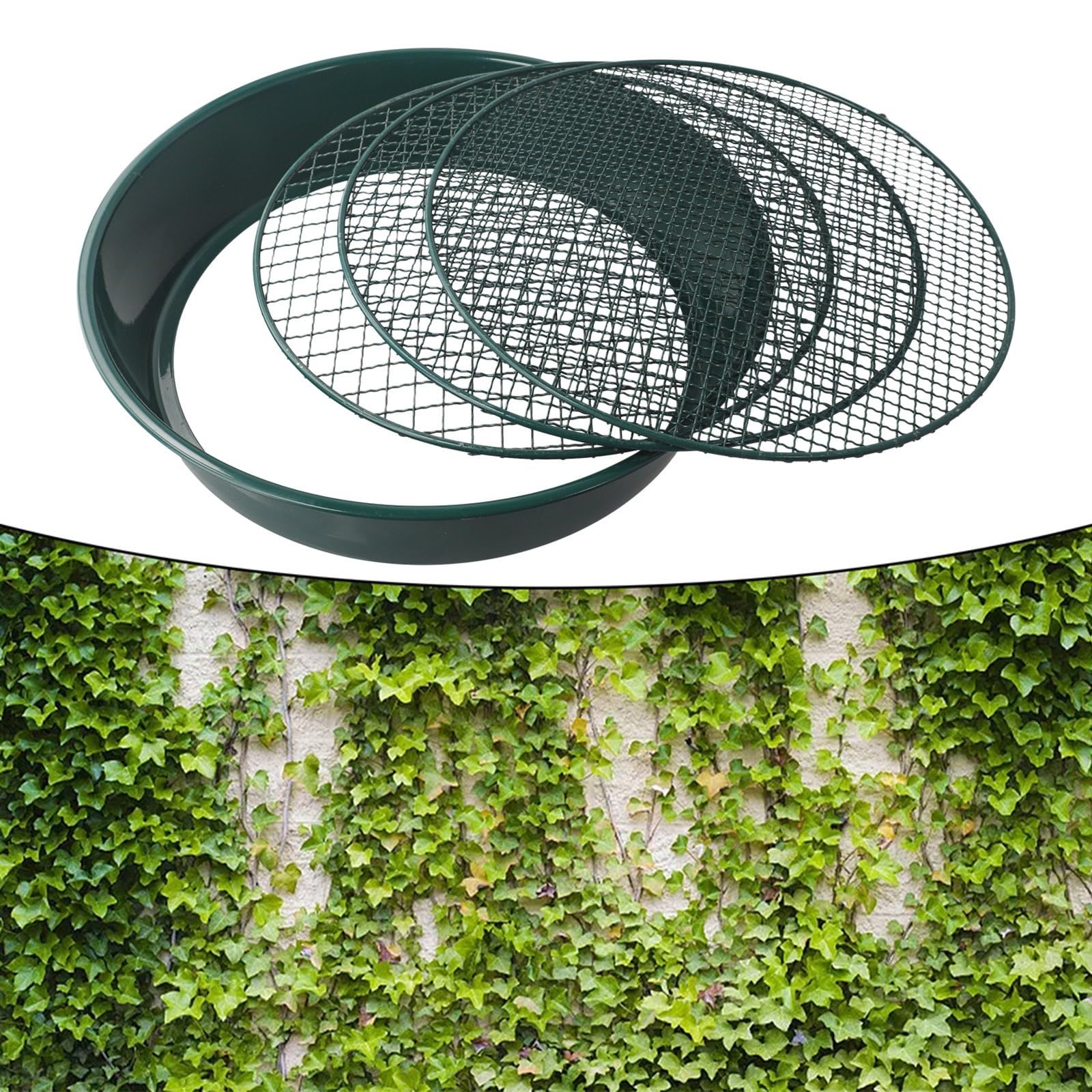 Tamiz de malla intercambiable para jardinería, tamaños de 12 mm, 9 mm, 6 mm para un fácil manejo y separación de desechos
