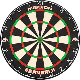 Mission Darts Db023 Samurai Ii | Alvo de Dardos Profissional Padrão para Competição com Construção de Arame Ultrafino E Cores Que Não Desbotam
