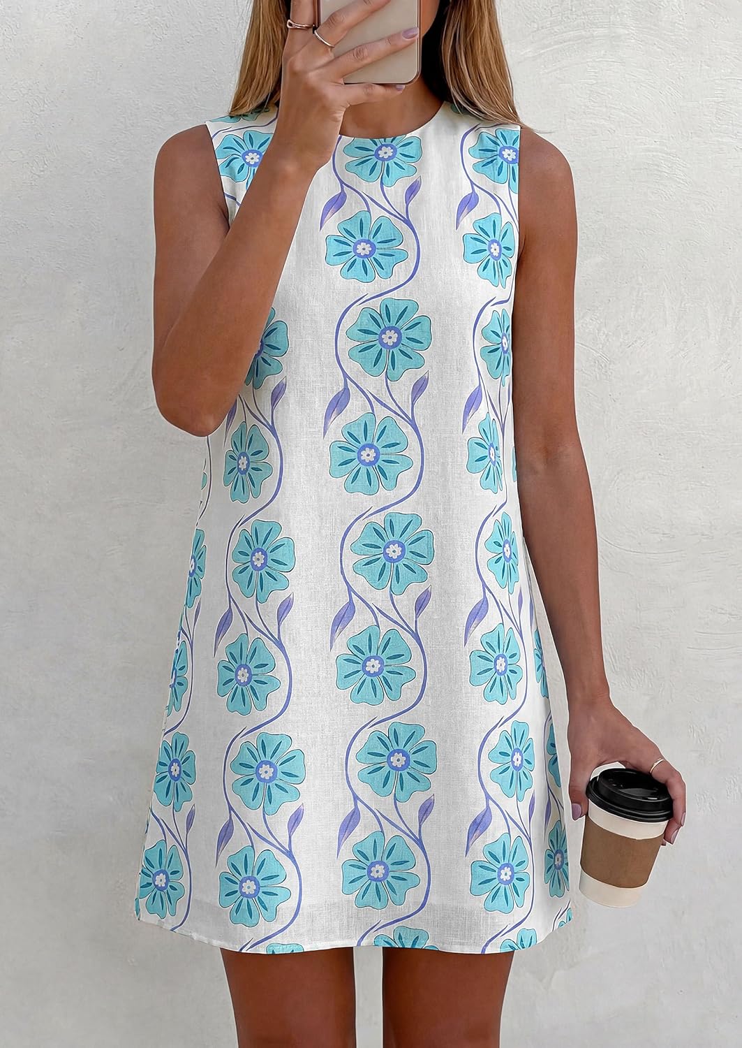 PRETTYGARDEN Sundresses for Women 2026 Summer Elegant Floral A Line Short Party Dress Beach Vacation Clothes - Image 3