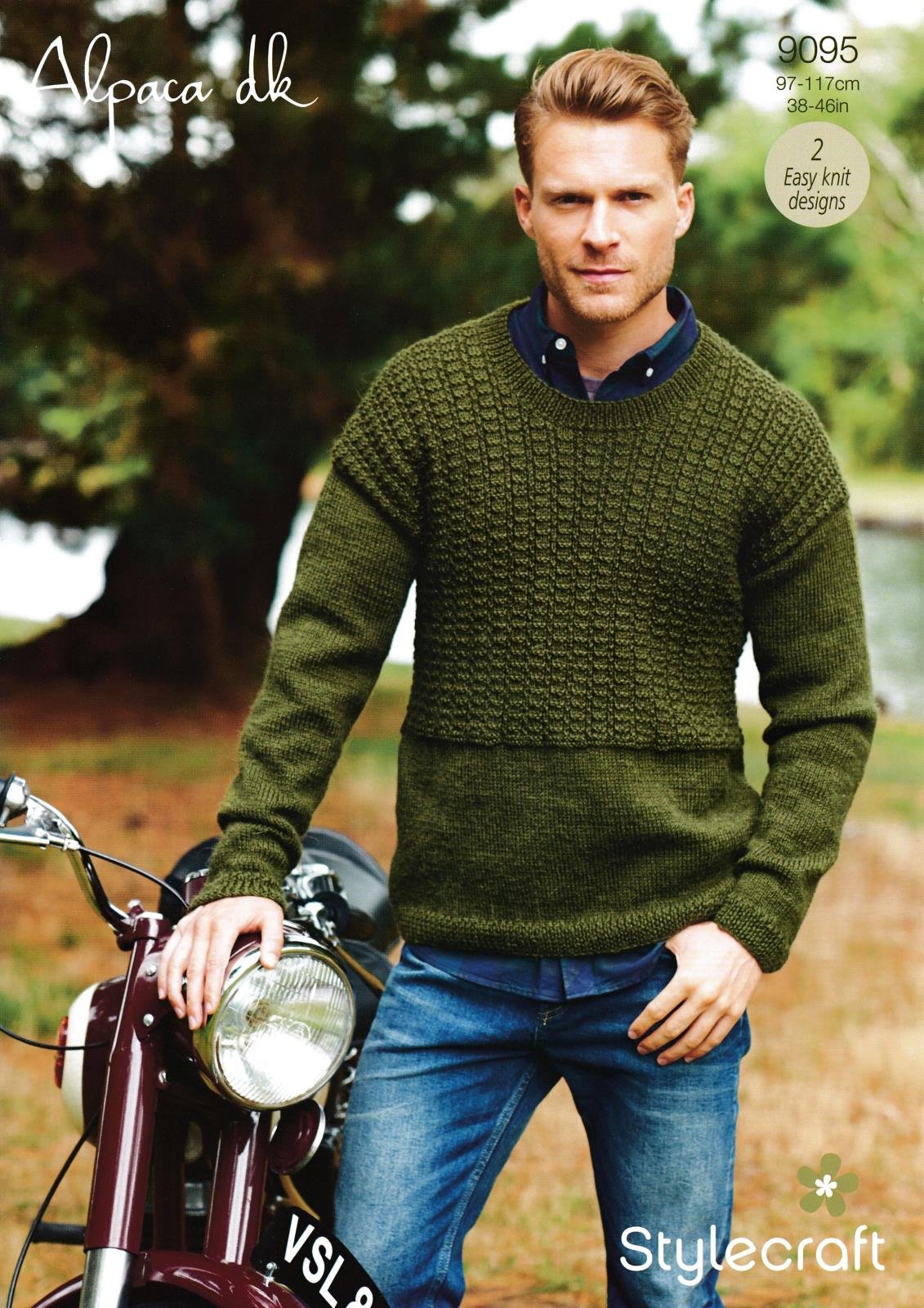 Stylecraft 9095 Knitting Pattern Mens Sweaters in Alpaca DK