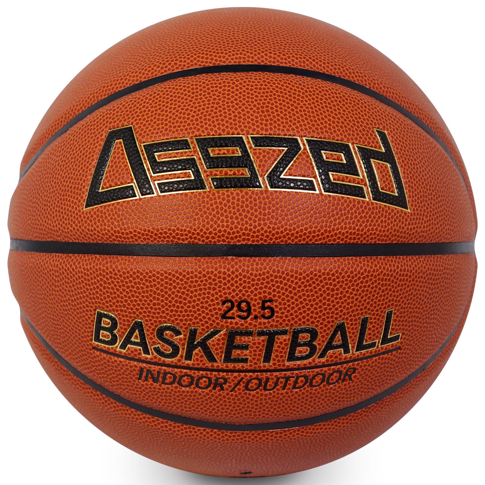 High Density Composite Leather Basketball Official Size 7 (29.5") Basketball Supreme Grip Deep Channel Basketball Ideal for Indoor and Outdoor Basketball Gifts Mens Basketball (Deflated)