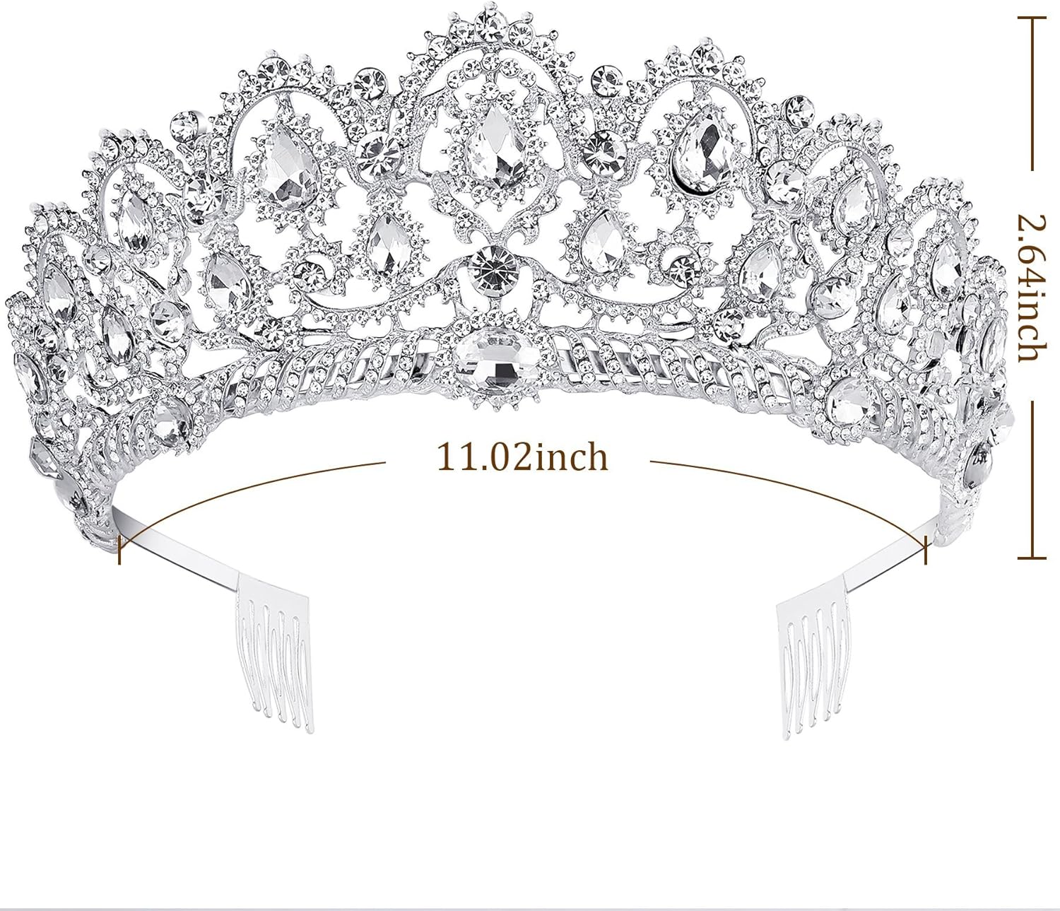 ArtiDeco Vintage Crystal Wedding Crown Tiara Rhinestone Tiara Crown