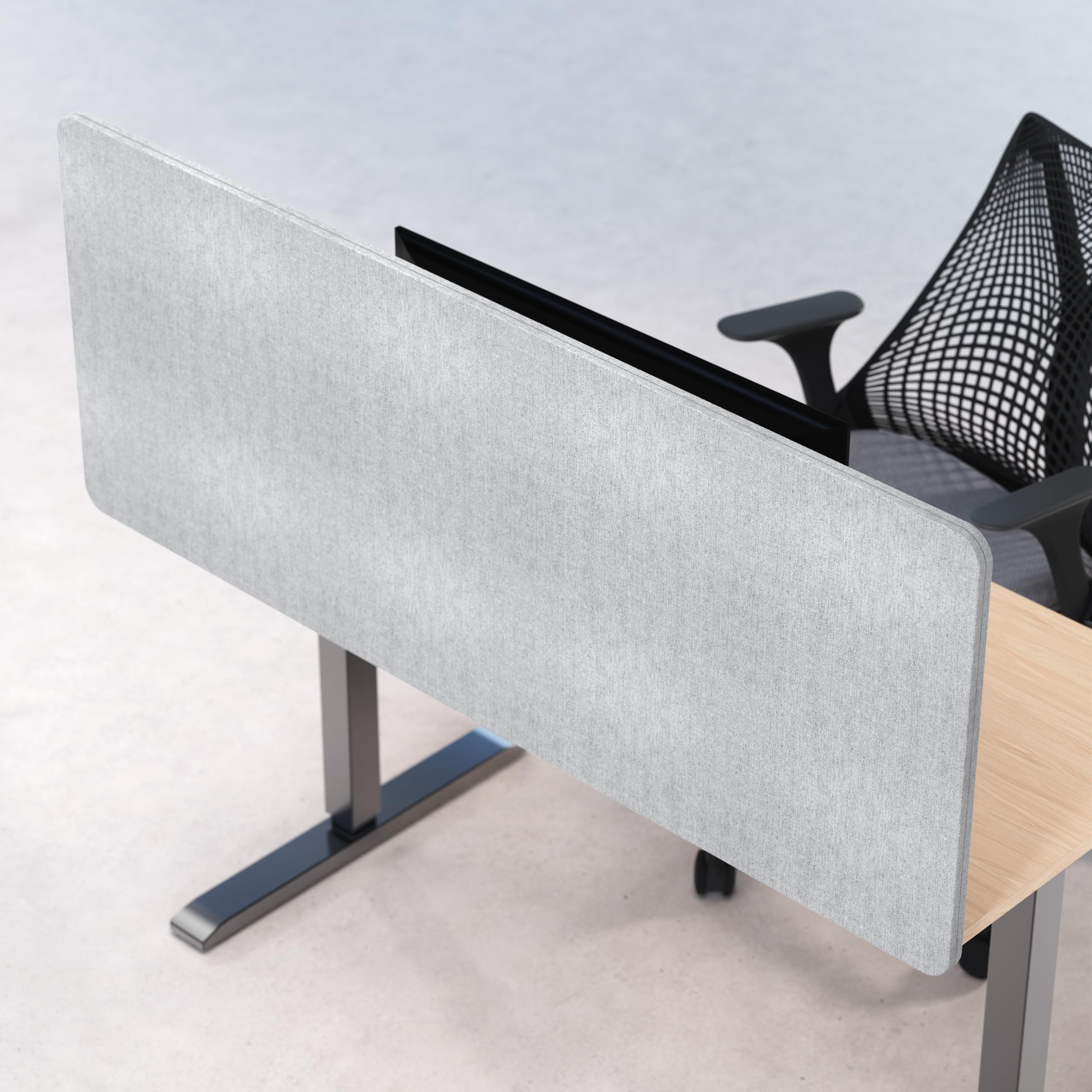 Photo 1 of Universal Desk Privacy Panel – Heavy-Duty Desk Divider & Office Partition - Privacy Screen for Workspaces & Cubicles (1-Pack, 60" x 24")