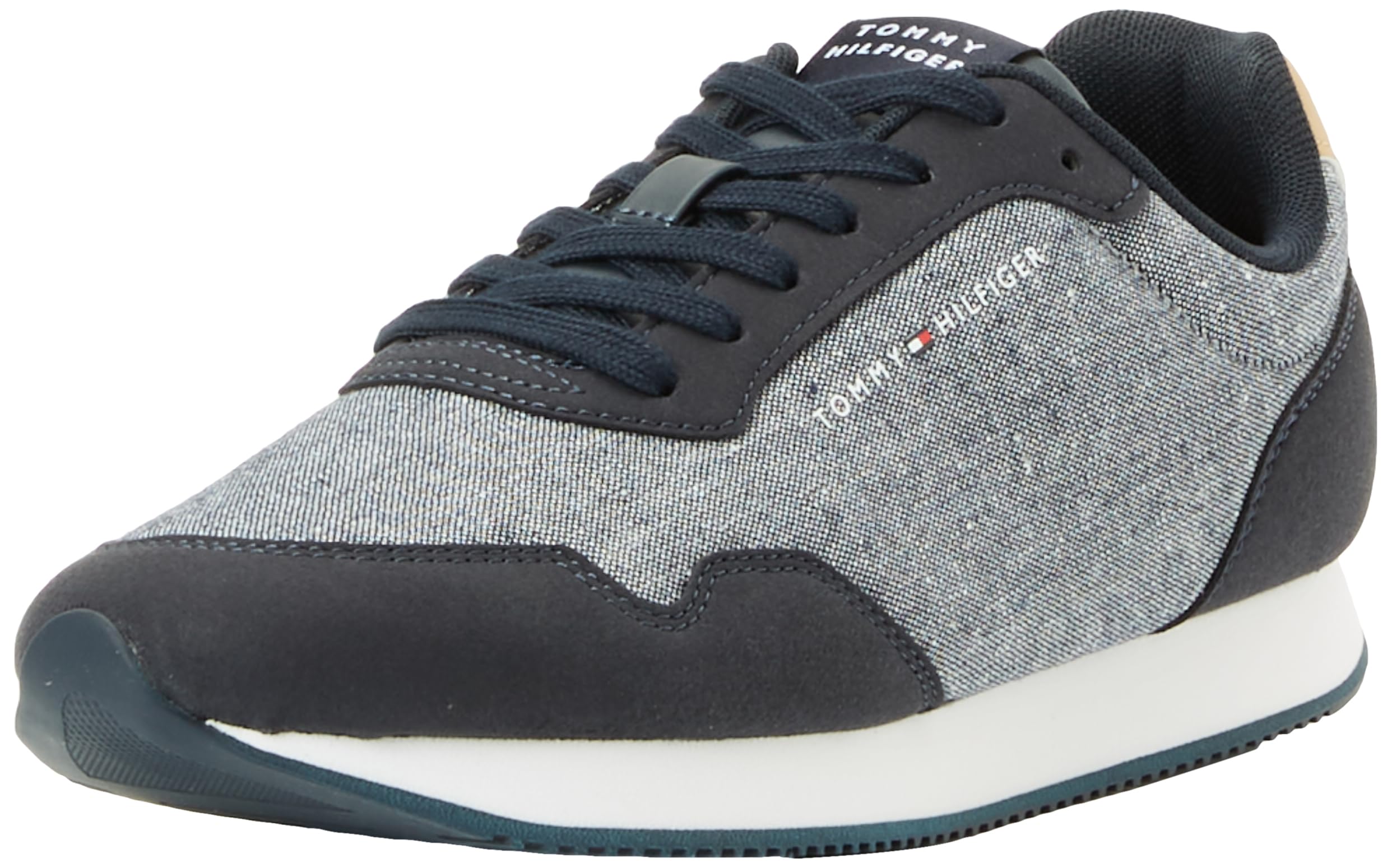 Tommy Hilfiger Lo Runner Mix Chambray Fm0fm05070, Zapatilla de Running Hombre