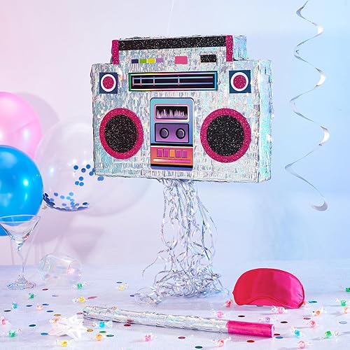 Miniatura 419 de WERNNSAI - Piñata de sirena plegable, piñata de cumpleaños con flecos que incluye cuerda para jalar, venda y bate. Decoraciones